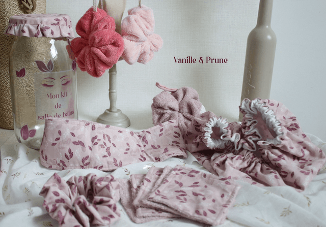 Kit Beauté zéro déchet parme et son bocal déco assorti offert !