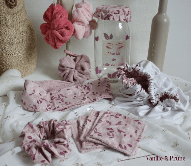 Kit Beauté zéro déchet parme et son bocal déco assorti offert !