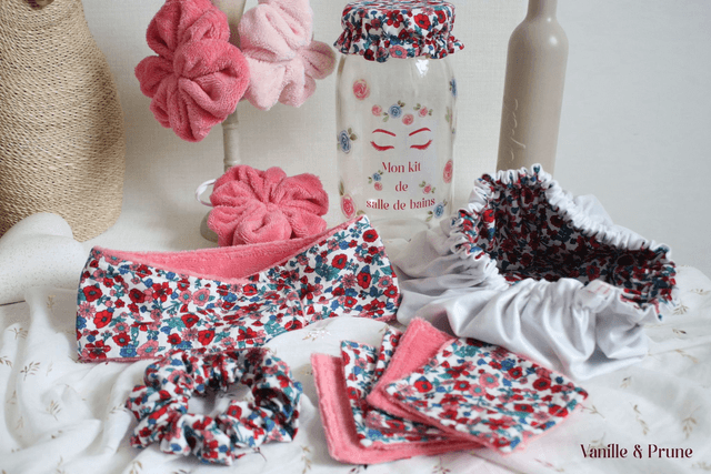 Kit Beauté zero déchet fleuri et son bocal déco assorti offert !